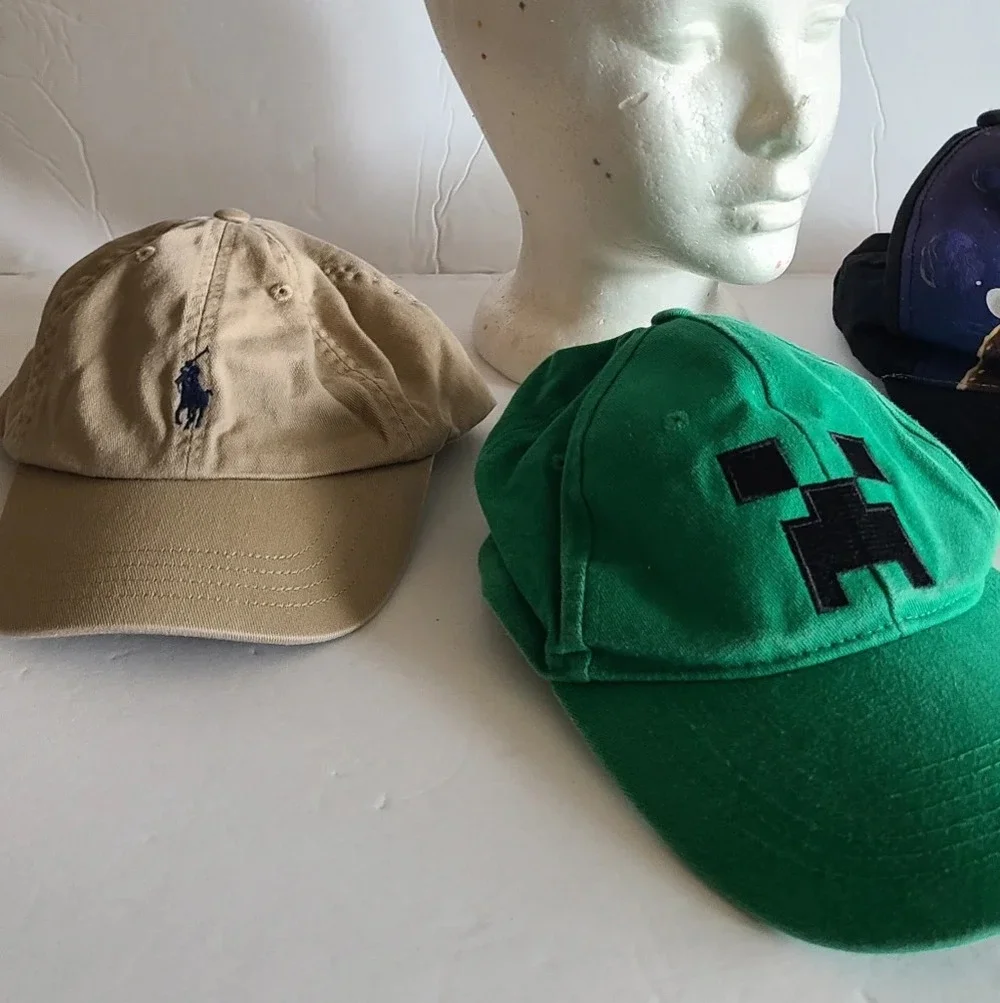 Lot of 4 boys baseball caps